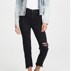 NWT Levi's 724 Straight Crop Jeans in Black